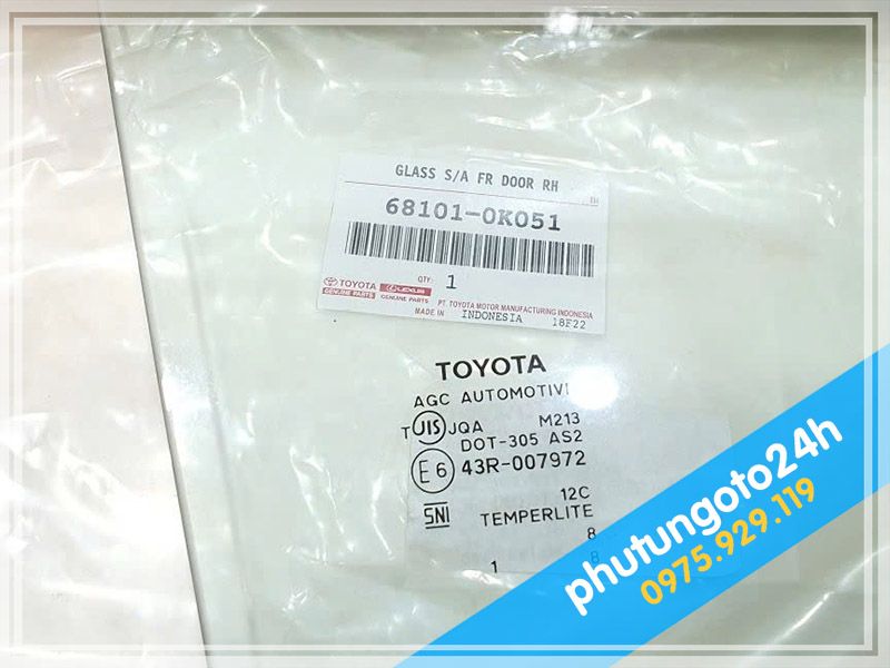 KÍNH CỬA TRƯỚC XE TOYOTA INNOVA - 2
